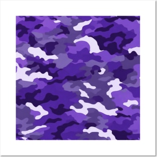 PURPLE CAMO DESIGN, PASTEL COLOR Posters and Art